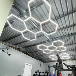 Lumină LED Hexagonală – 5 Module 164x235CM - Garaj, Dormitor, Cameră Gaming, Spații Private - Img 5