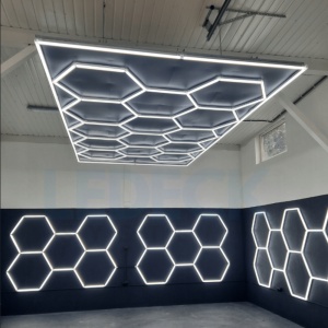 Lumină LED Hexagonală Modulară Custom – Sistem Extensibil Honeycomb pentru Spații Profesionale - Img 3