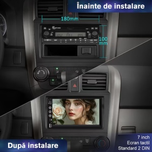 Player Carplay si Android Auto Universal 2DIN 7 inch + CAMERA MARSARIER CADOU - Img 2