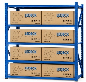 Raft Metalic Industrial LEDECK 200cm x 60cm x 200cm x 5 niveluri– Depozitare Profesională, Reglabil, Sarcină Mare