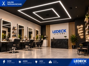 Kit Iluminare LED LEDECK Dreptunghi 2438 × 4850 mm, 324W, 6000K, 18 Tuburi LED - Img 3