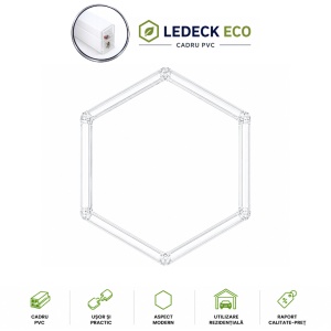 Lumină LED Hexagonală – 1 Modul 83x98CM - Garaj, Dormitor, Cameră Gaming, Spații Private
