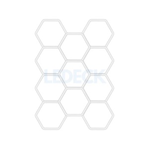 Lumină LED Hexagonală Profesională Aluminiu – 11 Module 440mm 236x329CM - Service Auto, Detailing, Ateliere, Spații Comerciale - Img 11