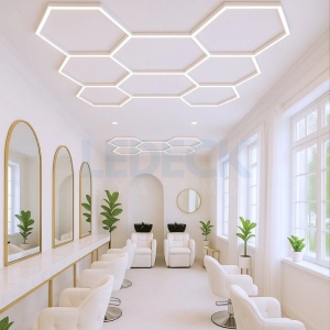 Lumină LED Hexagonală Profesională Aluminiu – 8 Module 440mm 236x246CM - Service Auto, Detailing, Ateliere, Spații Comerciale - Img 10