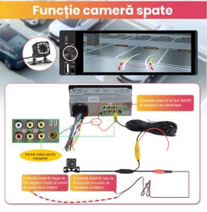 Player Carplay si Android Auto Universal 6.36 inch + CAMERA MARSARIER CADOU - Img 5