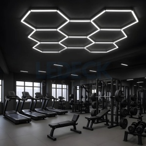 Lumină LED Hexagonală Profesională Aluminiu – 11 Module 440mm 236x329CM - Service Auto, Detailing, Ateliere, Spații Comerciale - Img 6