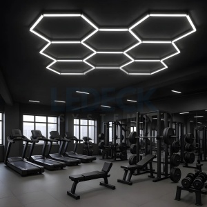 Lumină LED Hexagonală Profesională Aluminiu – 8 Module 568mm 299x315CM - Service Auto, Detailing, Ateliere, Spații Comerciale - Img 6
