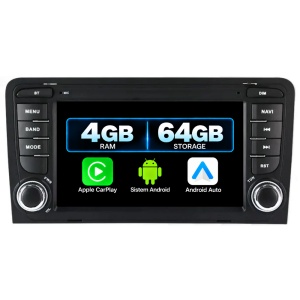 Navigatie Audi A3 2003-2011 7 inch 4GB 64GB 4 Core