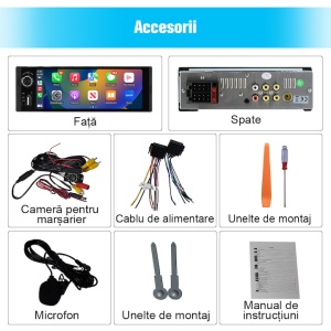 Player Carplay si Android Auto Universal 6.36 inch + CAMERA MARSARIER CADOU - Img 9