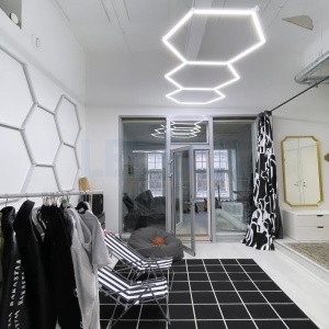 Lumină LED Hexagonală Profesională Aluminiu– 3 Module 440mm 98x244CM – Service Auto, Detailing, Ateliere, Spații Comerciale - Img 10