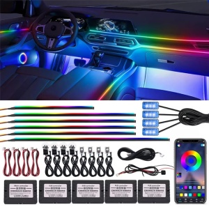 Pachet Lumini Ambientale Universale cu 18 Puncte LED si 64 de Culori