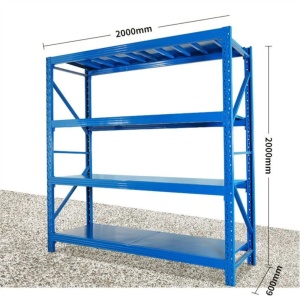 Raft Metalic Industrial LEDECK 200cm x 60cm x 200cm x 4 niveluri – Depozitare Profesională, Reglabil, Sarcină Mare - Img 2