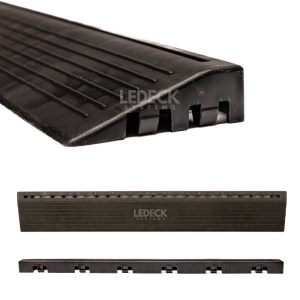 Rampa laterală cu prindere interioară (tata) – Pardoseala Modulara Plastic PP – Negru