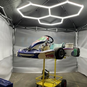 Lumină LED Hexagonală Profesională Aluminiu– 3 Module 5680mm 120x315CM – Service Auto, Detailing, Ateliere, Spații Comerciale - Img 6