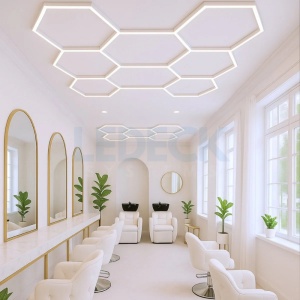 Lumină LED Hexagonală Profesională Aluminiu – 8 Module 568mm 299x315CM - Service Auto, Detailing, Ateliere, Spații Comerciale - Img 10