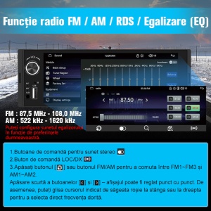 Player Carplay si Android Auto Universal 6.36 inch + CAMERA MARSARIER CADOU - Img 3