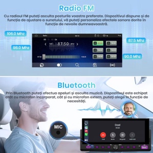 Player Carplay si Android Auto Universal 6.86 inch + CAMERA MARSARIER CADOU - Img 4