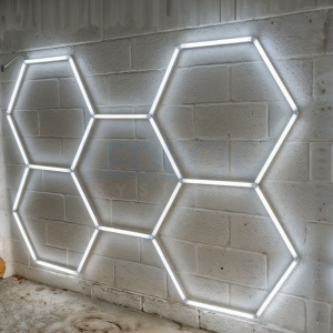 Lumină LED Hexagonală Profesională Aluminiu– 5 Module 568mm 210x299CM – Service Auto, Detailing, Ateliere, Spații Comerciale - Img 10
