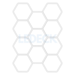 Lumină LED Hexagonală Profesională Aluminiu – 11 Module 568mm 299x415CM - Service Auto, Detailing, Ateliere, Spații Comerciale - Img 11