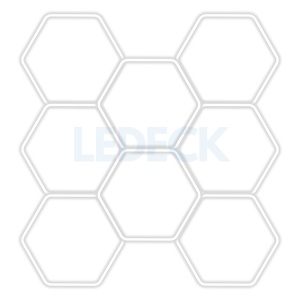 Lumină LED Hexagonală Profesională Aluminiu – 8 Module 568mm 299x315CM - Service Auto, Detailing, Ateliere, Spații Comerciale - Img 11