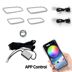 Pachet Lumini Ambientale RGB pentru MANERE compatibil Mercedes Benz A Class CLA GLA 2012-2020 - Img 2