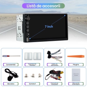 Player Carplay si Android Auto Universal 2DIN 7 inch + CAMERA MARSARIER CADOU - Img 6