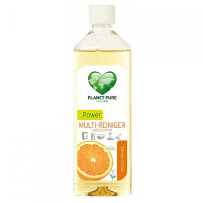 Detergent bio, Power Cleaner, concentrat cu ulei de portocale, Planet Pure, 510ml