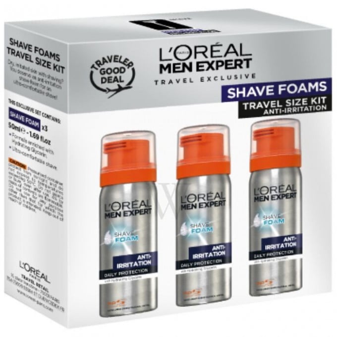L'Oreal Men Expert Trio Mini Shave Foams 3x50ml Gift Set