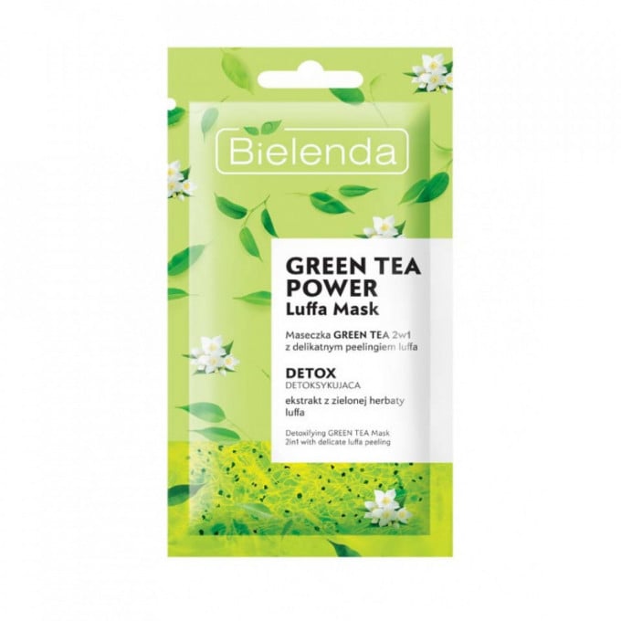 Masca de Fata Detoxifianta cu Ceai Verde 2in1, Bielenda GREEN TEA POWER, 8g
