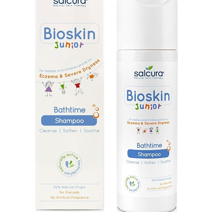 Sampon Bioskin Junior pt bebelusi si copii, scalp uscat cu eczeme si coji, Salcura, 200 ml