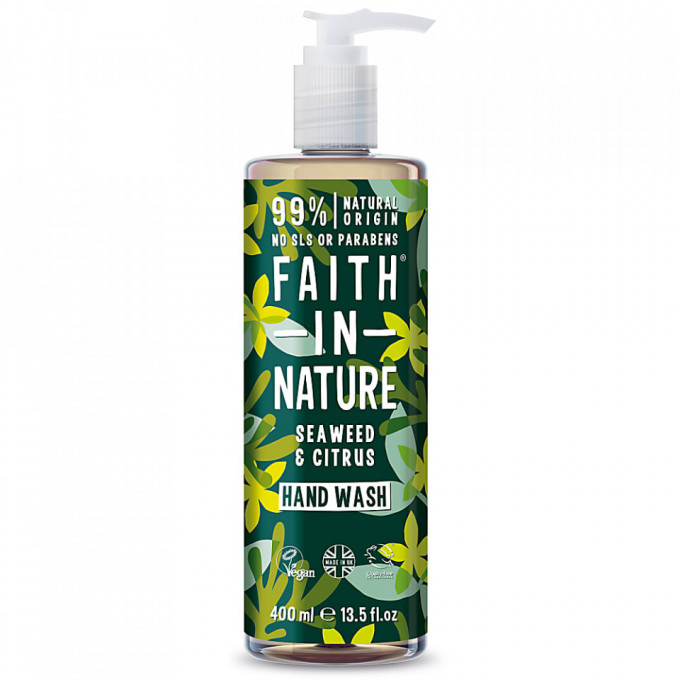 Sapun lichid natural cu alge marine si citrice, Faith in Nature, 400 ml