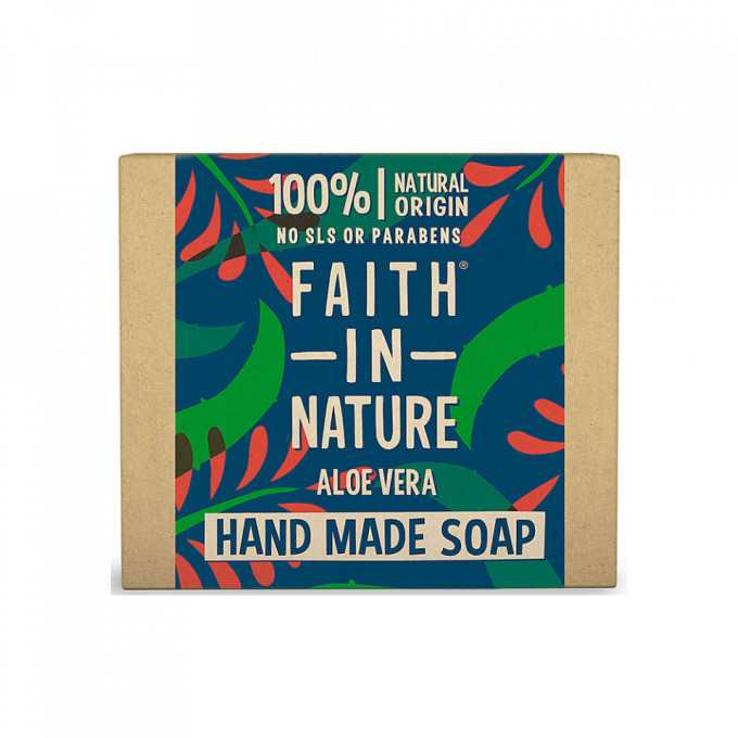 Sapun natural solid cu Aloe Vera, Faith in Nature, 100 g