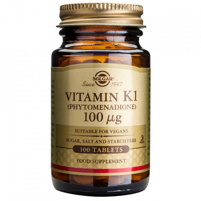 Vitamin K1 100mcg Solgar 100tablete