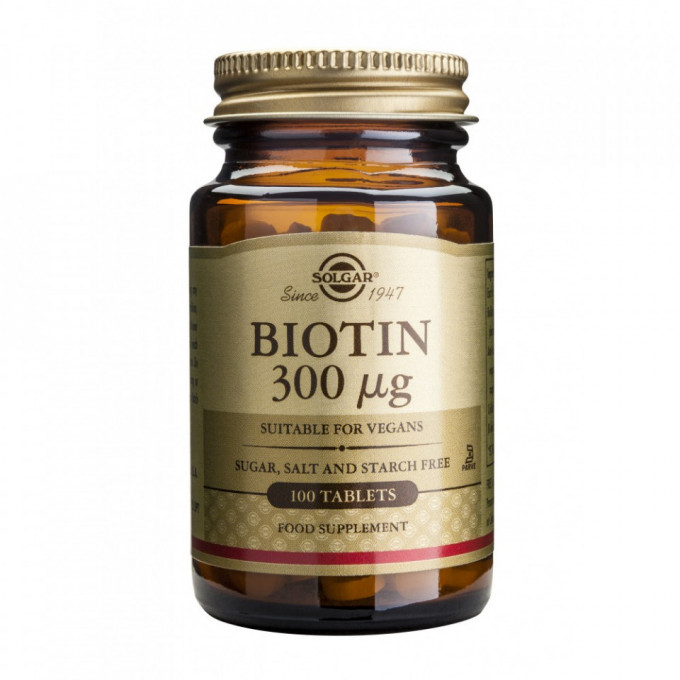 Biotin 300mcg Solgar 100 tablete