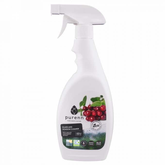 Detergent pentru Geamuri cu Merisoare si Lime ECO/BIO, Purenn, 500ml
