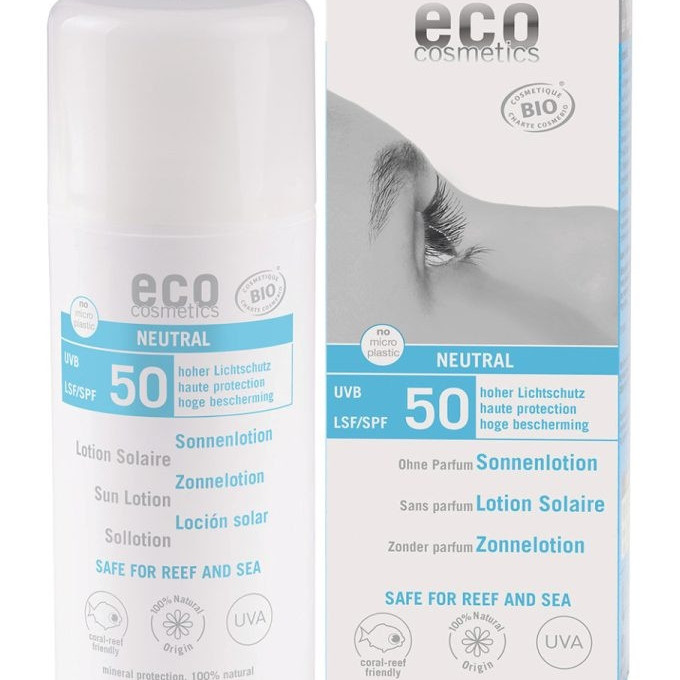 Lotiune fluida de protectie solara FPS 50 FARA PARFUM, Eco Cosmetics, 100 ml