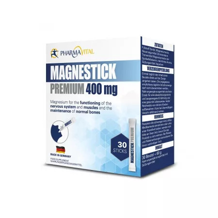 Magnestick Premium, 400 mg, PharmaVital GmbH, 30 plicuri