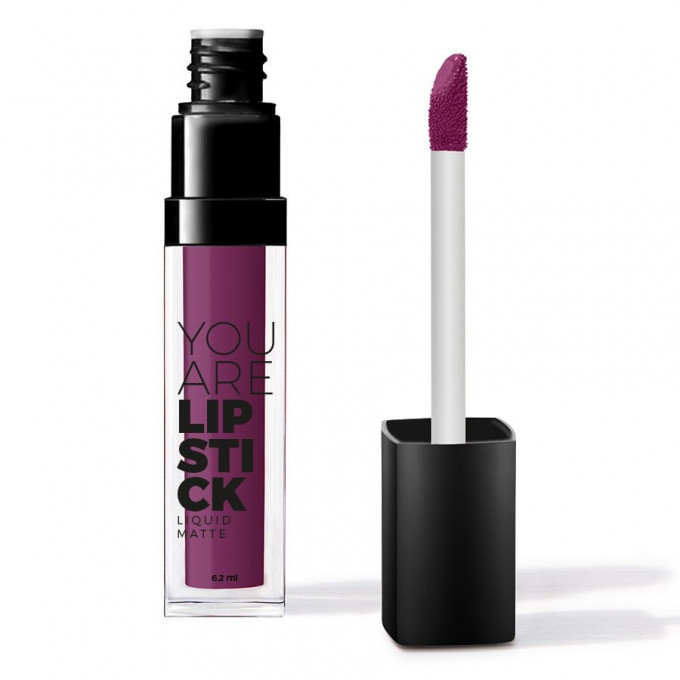 Ruj lichid mat Purple, You Are Cosmetics, 6.2 ml