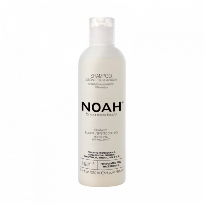 Sampon natural pentru indreptarea parului cu extract de vanilie, Noah, 250 ml