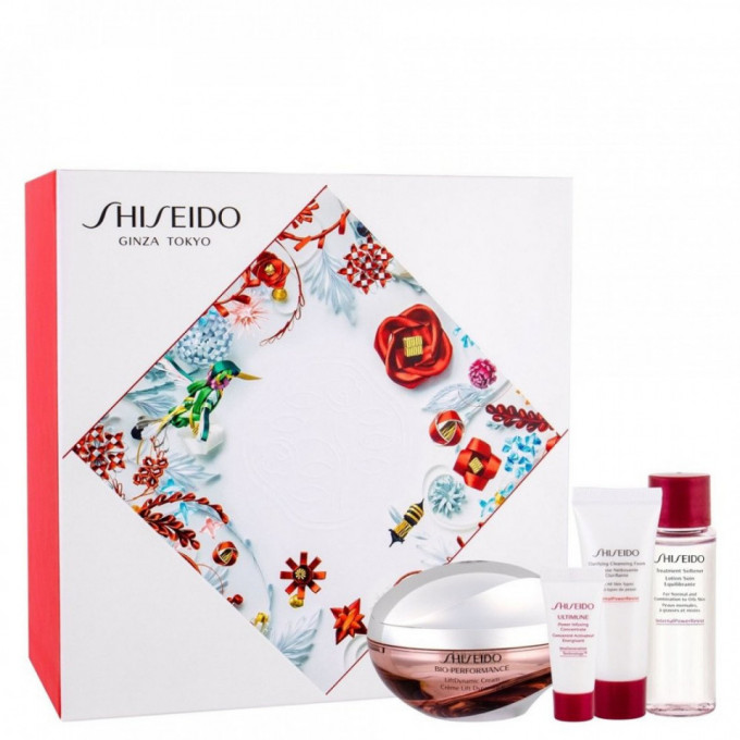 Shiseido Bio-Performance Lift Dynamic Cream Gift Set: Liftdynamic Cream 50 Ml + Clarifying Cleansing Foam 15 Ml+ Treatment Softener 30 Ml + Ultimune Power Infusing Concentrate 5 Ml