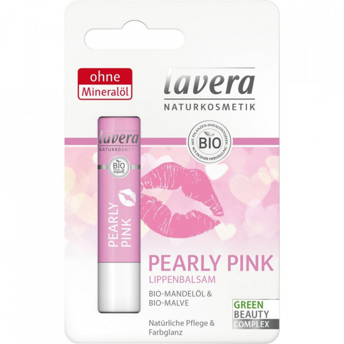 Balsam de buze Pearly Pink, Lavera, 4,5g