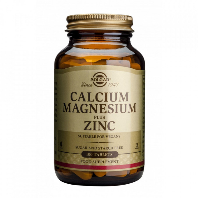 Calcium Magnesium + Zinc Solgar 100 tablete