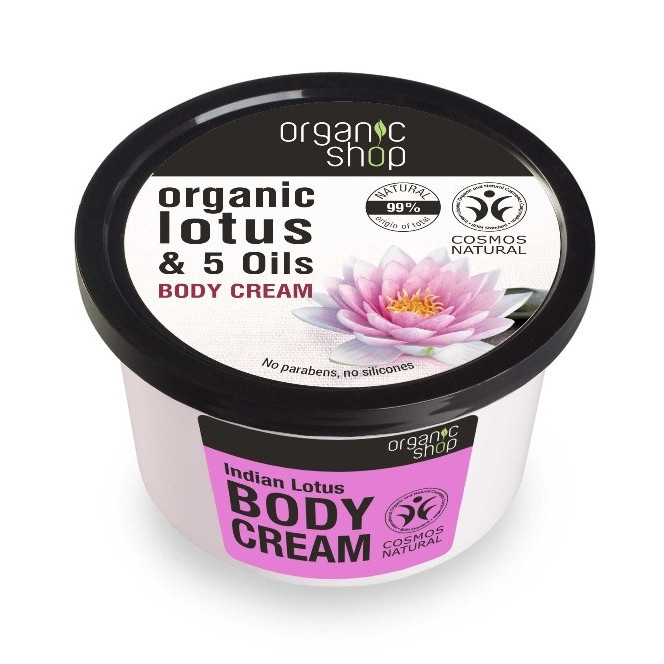 Crema de corp delicioasa Indian Lotus, 250 ml - Organic Shop