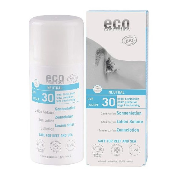 Lotiune fluida de protectie solara FPS30 FARA PARFUM, Eco Cosmetics, 100 ml