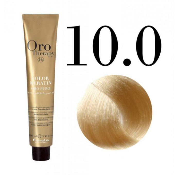 Vopsea permanenta Oro Therapy Color Keratin 10.0 Blonde Platinum, 100ml