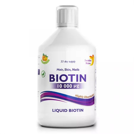 Biotina lichida 10.000mcg, Swedish Nutra, 500 ml