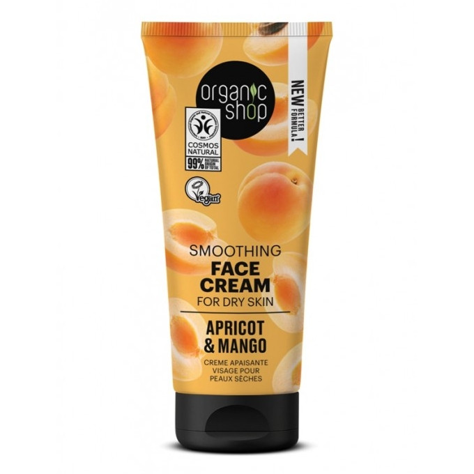 Crema calmanta pentru ten uscat Apricot Mango, 50ml - Organic Shop