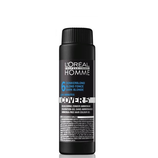 Gel colorant L`Oreal Professional Homme Cover 5 `No 6, Dark Blond, 3x50ml