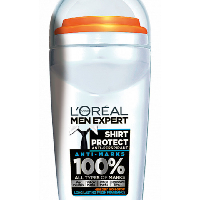 L`Oreal Paris Men Expert Shirt Protect 48H Anti-Perspirant Roll-On Deodorant 50Ml
