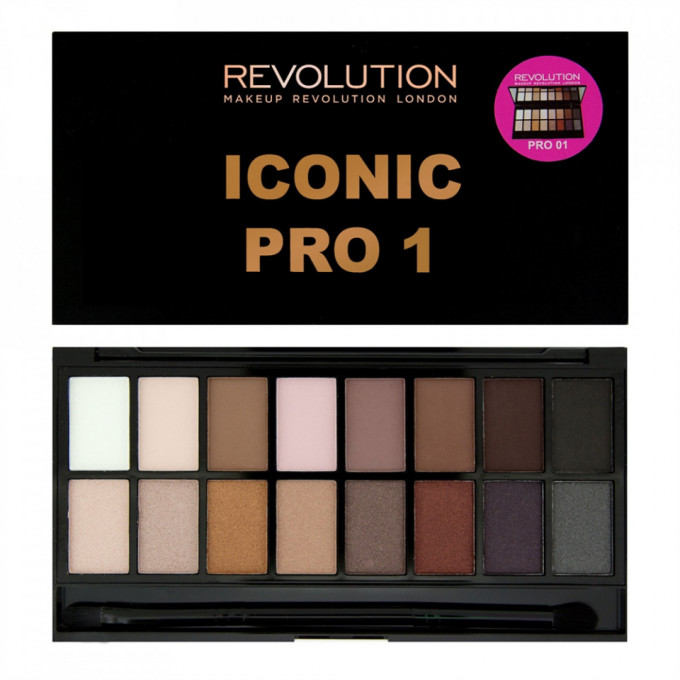 Paleta de farduri Makeup Revolution Salvation Iconic Pro 1, 16 g